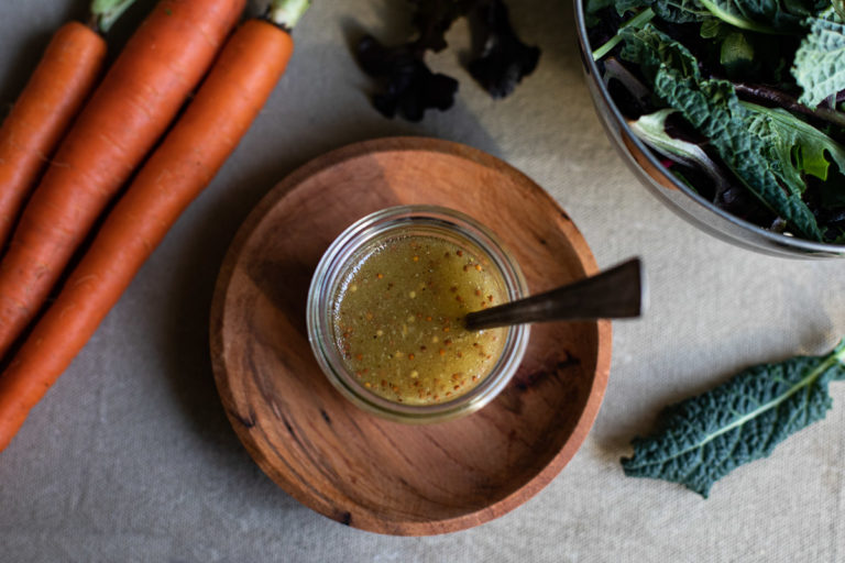 Whole Grain Mustard Vinaigrette + Kale Salad Luci's Morsels