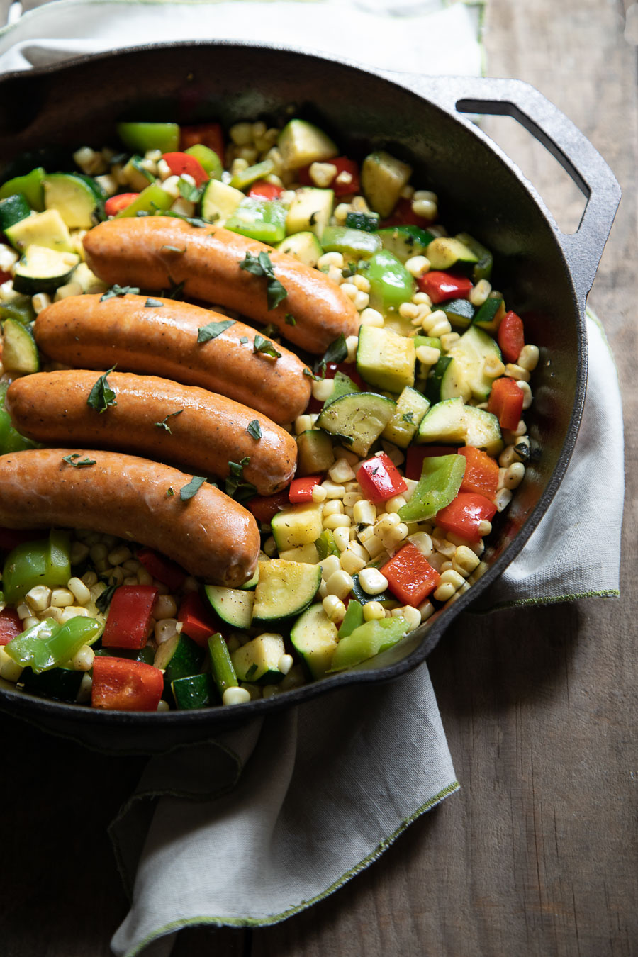 Smoked Sausage Skillet Recipe with Veggies - Easy Dinner Idea