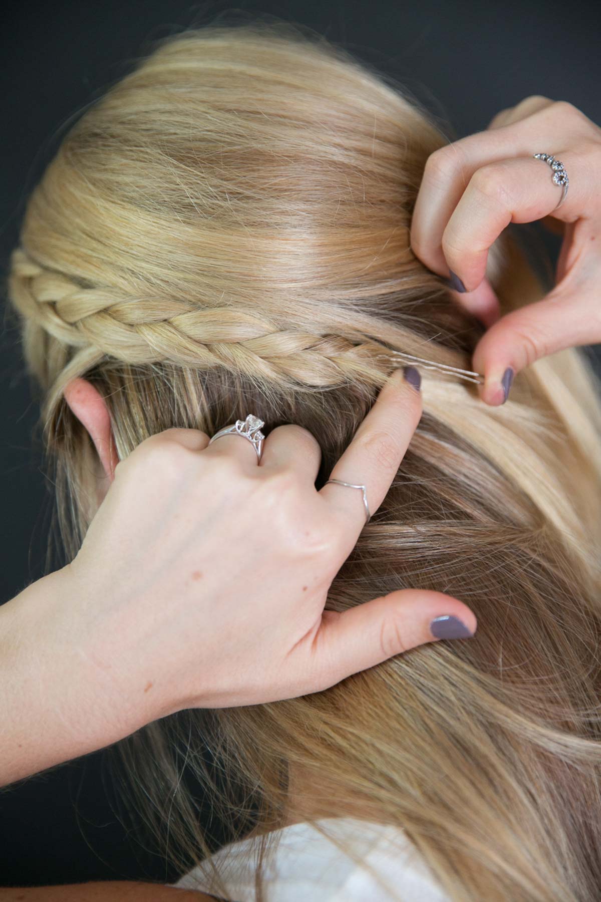 Half Up French Braid, Add a quick French braid to your favorite curls!
